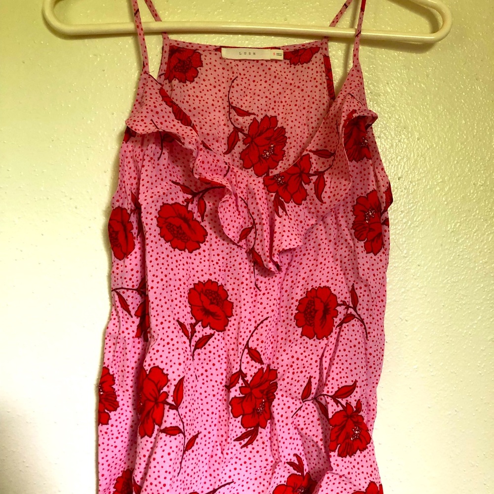 LUSH pink floral tank